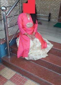 Golden One Piece  For Women With Pink Long Jacket