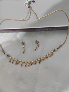 Elegant Gold-Plated Necklace &amp; Earring Set