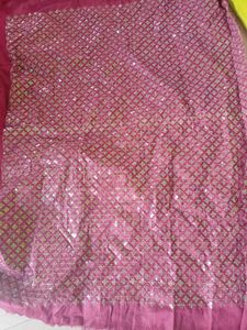 Beautiful Magenta Saree with Embellishments