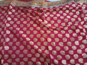 Elegant maroon  Brocade Saree