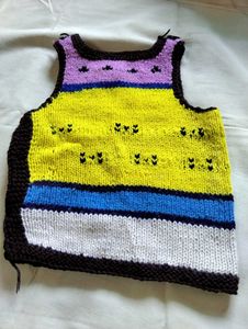 Handmade knitted Winter Baby Top Vest Sweater