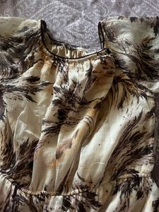 Brown Patterned Sundress full length