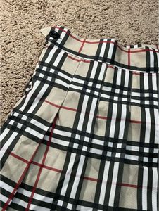 Checkered Pleated Mini Skirt