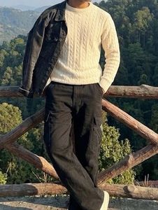 Cream Cable Knit Sweater