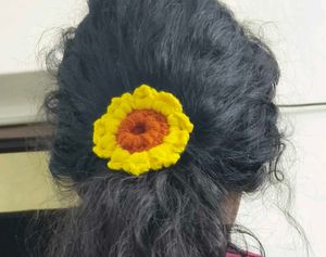 Crochet Sunflower Hair Band