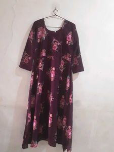 Floral Print gown with dupatta. bust Size 40in.