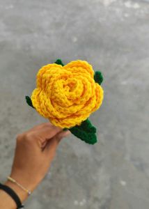 Crocheted Rose Flower