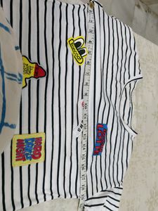 GRAB B/W PATCHWORK TOP