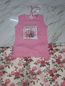 Girls Dress Pink Colour