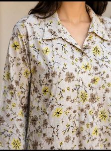 Floral Print Cotton Kurta