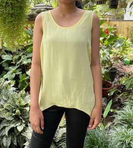 Past Yellow High Low Top