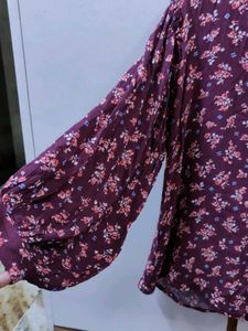 DEFOUR - Floral Print Button-Up Blouse