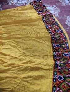 Vibrant Yellow Embroidered Ethnic Skirt