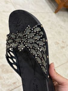 Floral Beaded Slides