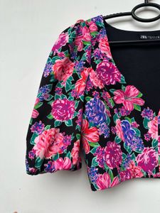 Zara Floral Crop Top