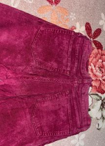 combo Burgundy jean and cream sweater