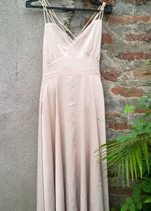 Elegant Beige Midi Dress