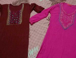 Set of 2 Embellished Kurtis
