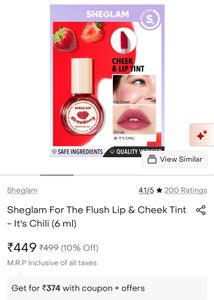 SheGlam Strawberry Lip &amp; Cheek Tint