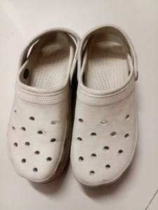 Cream Crocs Clogs