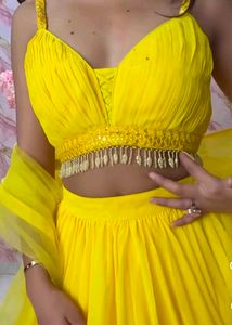 Vibrant Yellow Lehenga Choli Set