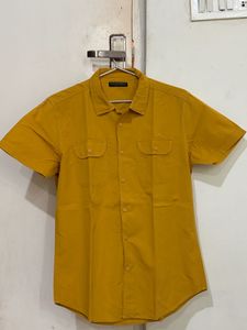 Men's Mustard Yellow Short Sleeve Shirt