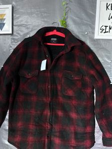 Cozy Plaid Fleece Sherpa  Lined Jacket shirt