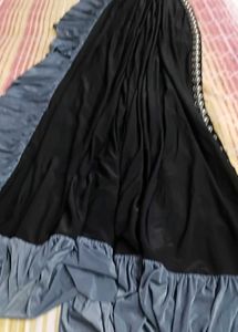 Black Ruffle saree new