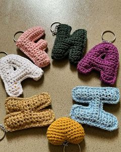 Crochet Alphabet Keychains