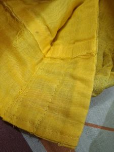 Yellow Embroidered Saree Blouse