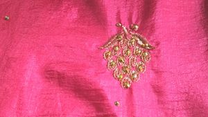 Elegant Red Embroidered Silk Saree ❤️✨