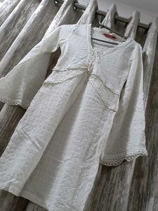 White Chicken Work Beach Wear Dress