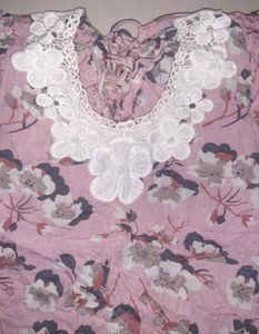 🌸 Handcrafted Floral Romance | Blush Pink Top