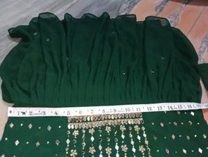 dark green kurti with lehga