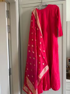 Vibrant Pink Kurta Set with Dupatta