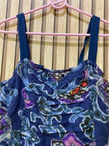 Boho Floral Print Ruffle Camisole Top