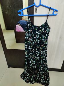 Fig Black Floral Dress