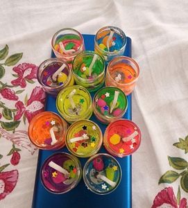 BRAND NEW*** GLASS GEL CANDLES Pack Of 12