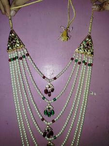 Brand New Elegant Marble Pearl Necklace Set