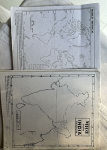 80 Pcs Maps India & World Physical
