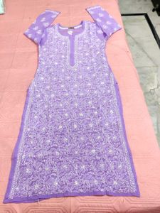 Elegant Lavender Chikankari Kurta 🆕✨🌸💜