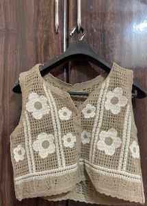 Crochet Flower Vest
