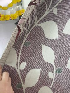 Elegant Leaf Print Curtains set 4