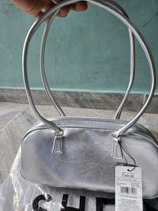 Shiny Silver Shoulder Bag