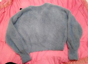 Cozy Blue Fuzzy Cardigan