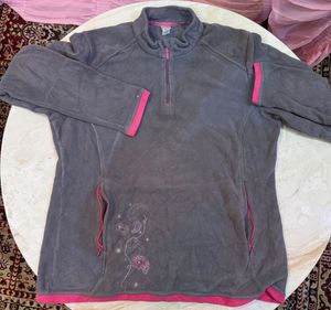 Gray Fleece Half-Zip Sweater