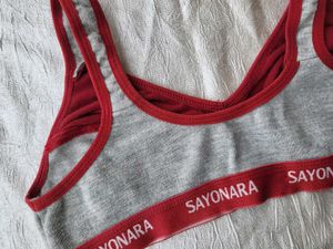Price Drop! Sayonara Red &amp; Grey Sports Bra