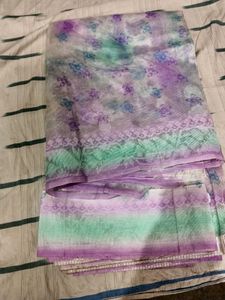 Beautiful Floral Embroidered Saree