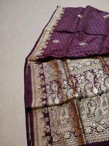Elegant Purple Banarasi Saree