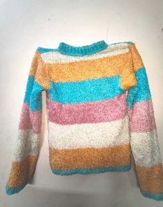 Cozy Fuzzy Striped Sweater